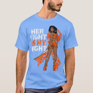 T-shirt Son Combat Est Mon Combat Leucémie Melanine Warrio