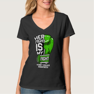T-shirt Son Combat Est Mon Combat Maladie Du Rein Dialyse 