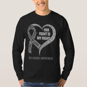 T-shirt Son Combat Est Mon Combat Melanoma Sensibilisation