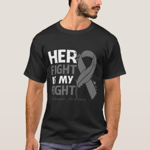 T-shirt Son combat est mon combat MELANOMA SENSIBILISATION