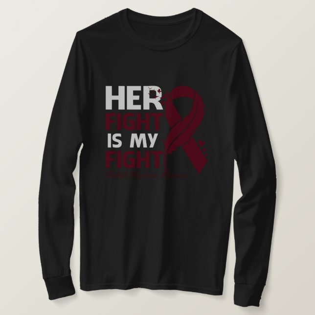 T-shirt Son combat est mon combat multi-MYELOMA connaissan (Design devant)