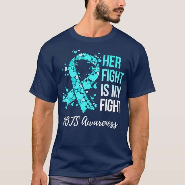 T-shirt Son combat est mon combat POTS sensibilisation (Devant)