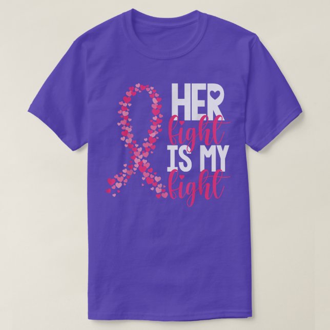 T-shirt Son combat est mon combat Warrior Pink Ribbon Brea (Design devant)