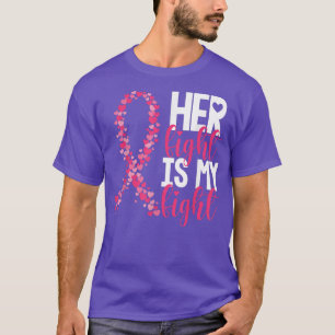 T-shirt Son combat est mon combat Warrior Pink Ribbon Brea