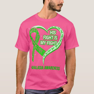 T-shirt Son Combat Est Mon Combattre Ribbon Heart Achalasi