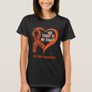 T-shirt Son Combat Est Mon Combattre Ribbon Heart Crps Déc