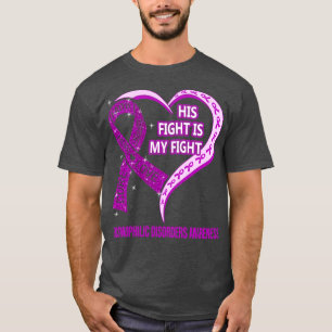 T-shirt Son Combat Est Mon Combattre Ribbon Heart Eosinoph