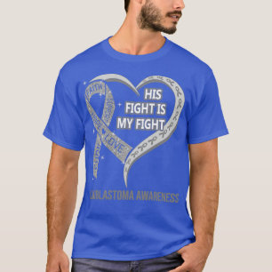 T-shirt Son Combat Est Mon Combattre Ribbon Heart Glioblas