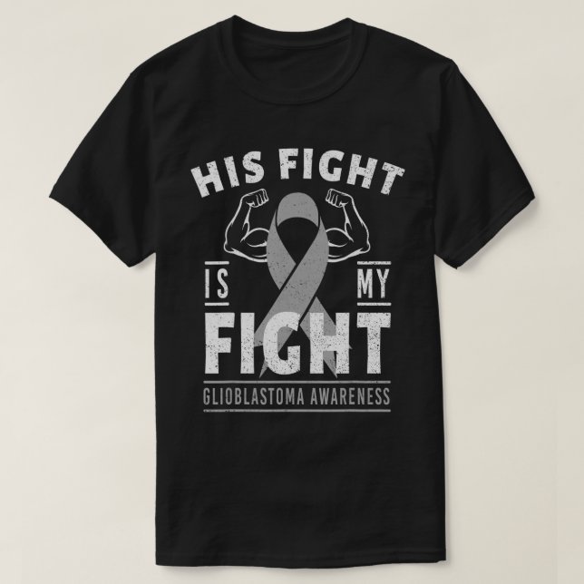 T-shirt Son combat est My Fight Glioblastoma Cancer Awards (Design devant)