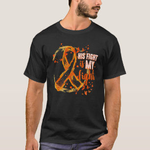 T-shirt Son combat est My Fight Orange Ribbon COPD Sensibi