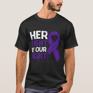 T-shirt Son combat est notre combat contre le CANCER TESTI