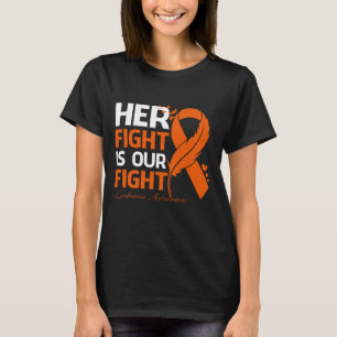 T-shirt Son combat est notre combat LEUKEMIA connaissance 