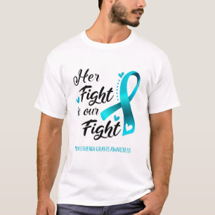 T-shirt Son combat est notre lutte contre la myasthénie G