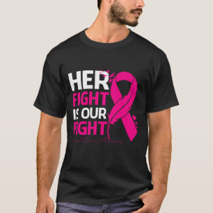 T-shirt Son combat est notre lutte contre le cancer du sei