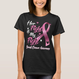 T-shirt Son combat Ia Mon combat Conscience du cancer du s