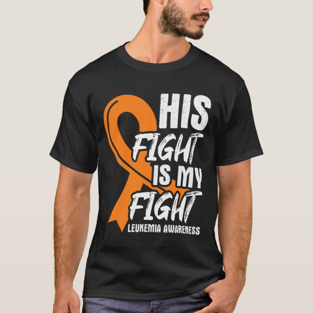 T-shirt Son combat Ma lutte contre la leucémie sensibilisa (Devant)