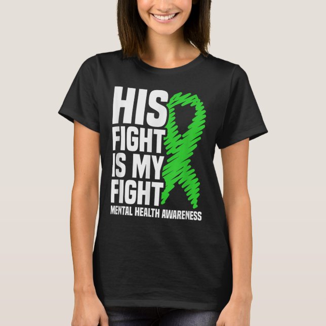 T-shirt Son combat Ma lutte contre le carbone vert santé m (Devant)