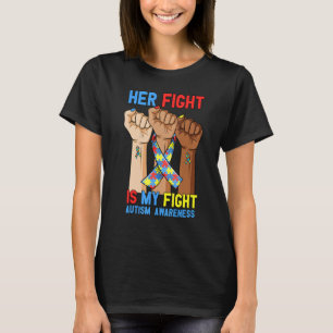 T-shirt Son combat ma Sensibilisation sur l'autisme de com