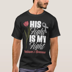 T-shirt Son combat My Fight PD Tulips Parkinson's Disease 