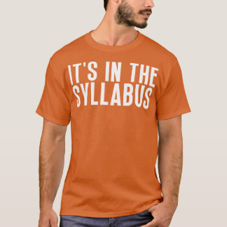 T-shirt Son Dans Le Syllabus 26