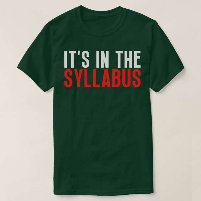 T-shirt Son Dans Le Syllabus 29 (Design devant)