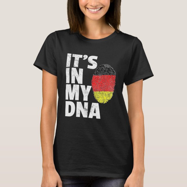 T-shirt Son Dans Mon Adn Allemagne Allemand Flag Pride Nat (Devant)