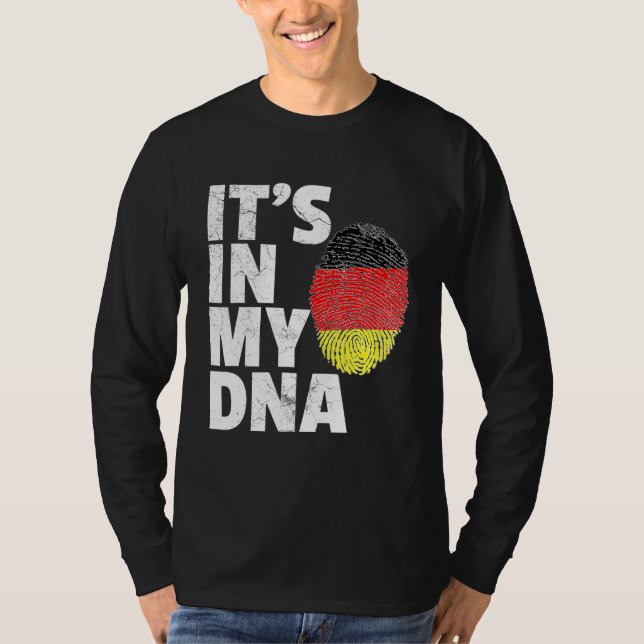 T-shirt Son Dans Mon Adn Allemagne Allemand Flag Pride Nat (Devant)