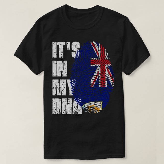 T-shirt SON DANS MON ADN Anguilla Drapeau garçon fille cad (Design devant)