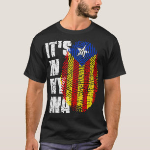 T-shirt SON DANS MON ADN Catalogne Drapeau Catalan