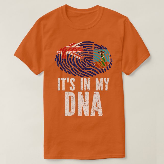 T-shirt SON DANS MON ADN Drapeau Montserrat (Design devant)