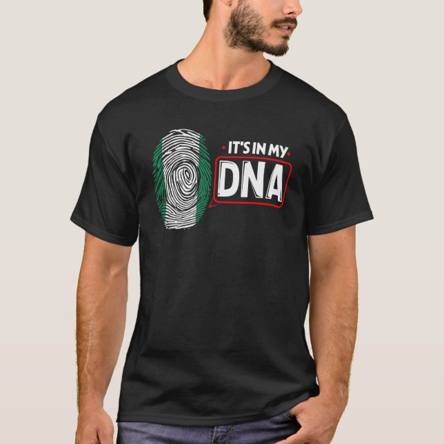 T-shirt Son Dans Mon ADN Drapeau National Nigérian Patriot (Devant)
