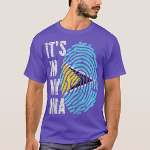 T-shirt SON DANS MON ADN Drapeau Sainte Lucie Saint Lucian