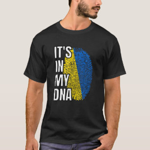 T-shirt Son dans mon ADN drapeau ukrainien Ukraine emprein
