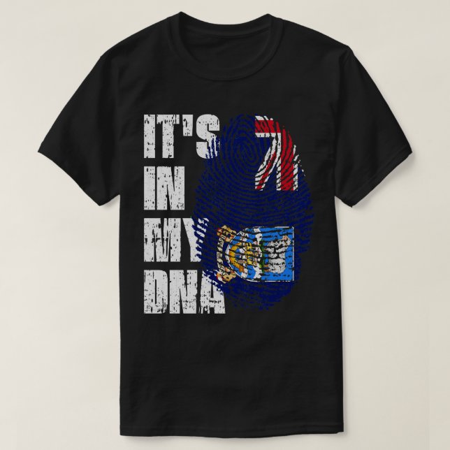 T-shirt SON DANS MON ADN Falkland Islands Drapeau garçon f (Design devant)