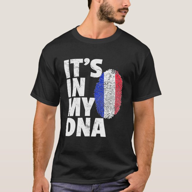 T-shirt Son Dans Mon Adn France Flag Pride National Co (Devant)