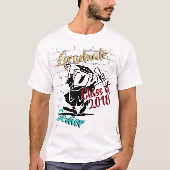 T-shirt Son Diplôme supérieur - (Ajouter l'année) (Devant)