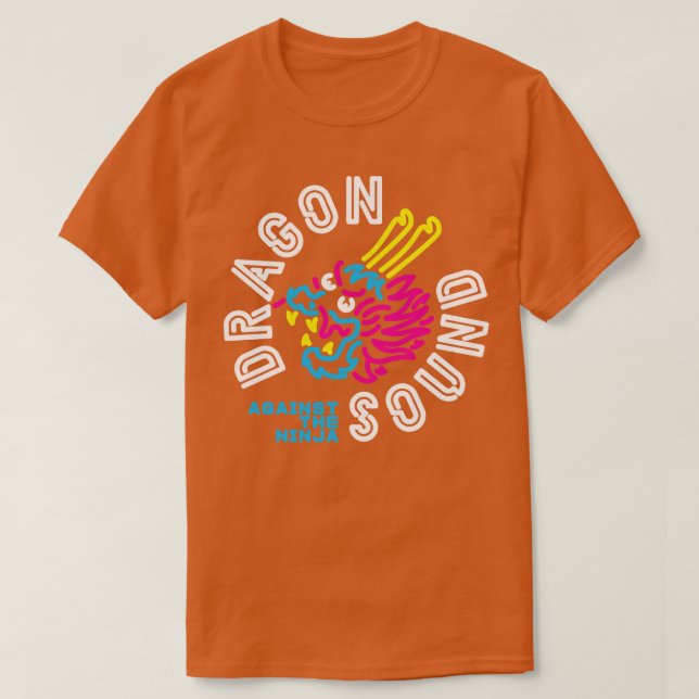 T-shirt Son Dragon Contre Le Logo Du Cercle Ninja (Design devant)