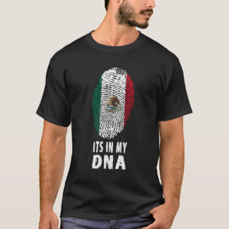 T-shirt Son Drapeau Dans Mon Adna Mexique Mexique