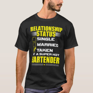 T-shirt Son et Sa Idée de Barman État de la Relation