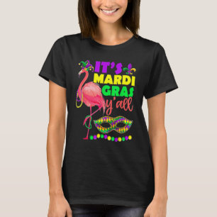 T-shirt Son Flamant rose Mardi Gras Yall Louisiane Mardi G