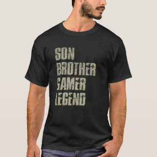 T-shirt Son Frère Gamer Légende Pour Les Jeunes Garçons Ch