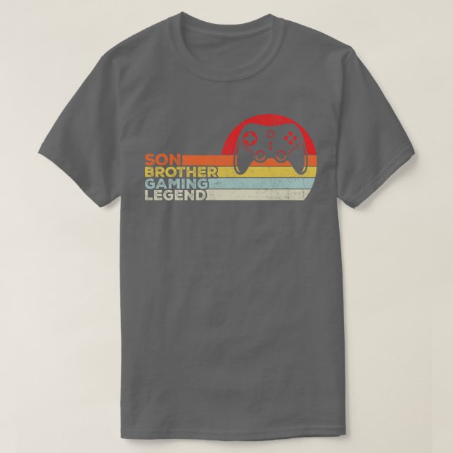 T-shirt Son Frère GamingFunny Gaming Citation Retro Cadeau (Design devant)
