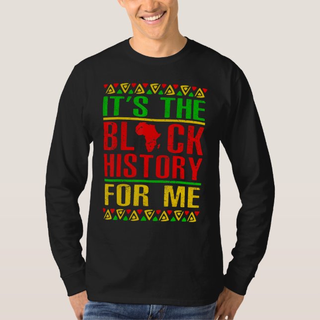 T-shirt Son Histoire Noire Pour Moi Hommes Africains-Améri (Devant)
