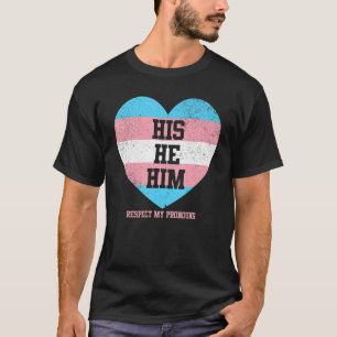T-shirt Son Il Respecte Mes Pronononounes Transgenre Lgbtq