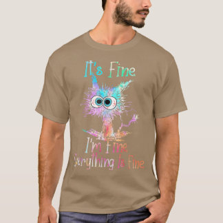 T-shirt Son Im Fin Tout Est Beau Tie Dye Chat
