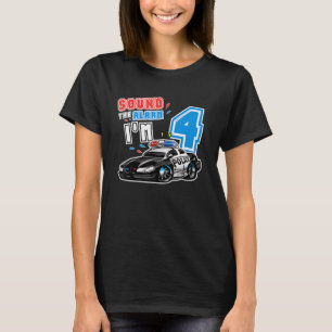T-shirt Son L'Alarme I M 4 Drôle Anniversaire Police de fa