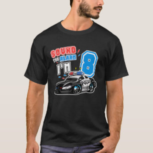 T-shirt Son L'Alarme I M 8 Drôle Anniversaire Police de fa