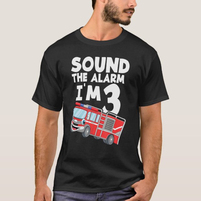 T-shirt Son L'alarme J'ai 3 ans (Devant)