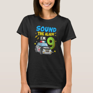 T-shirt Son L'alarme J'ai 9 ans 9e anniversaire Politique