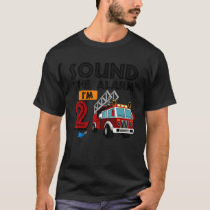 T-shirt Son L'alarme Je suis 2e anniversaire Camion d'ince